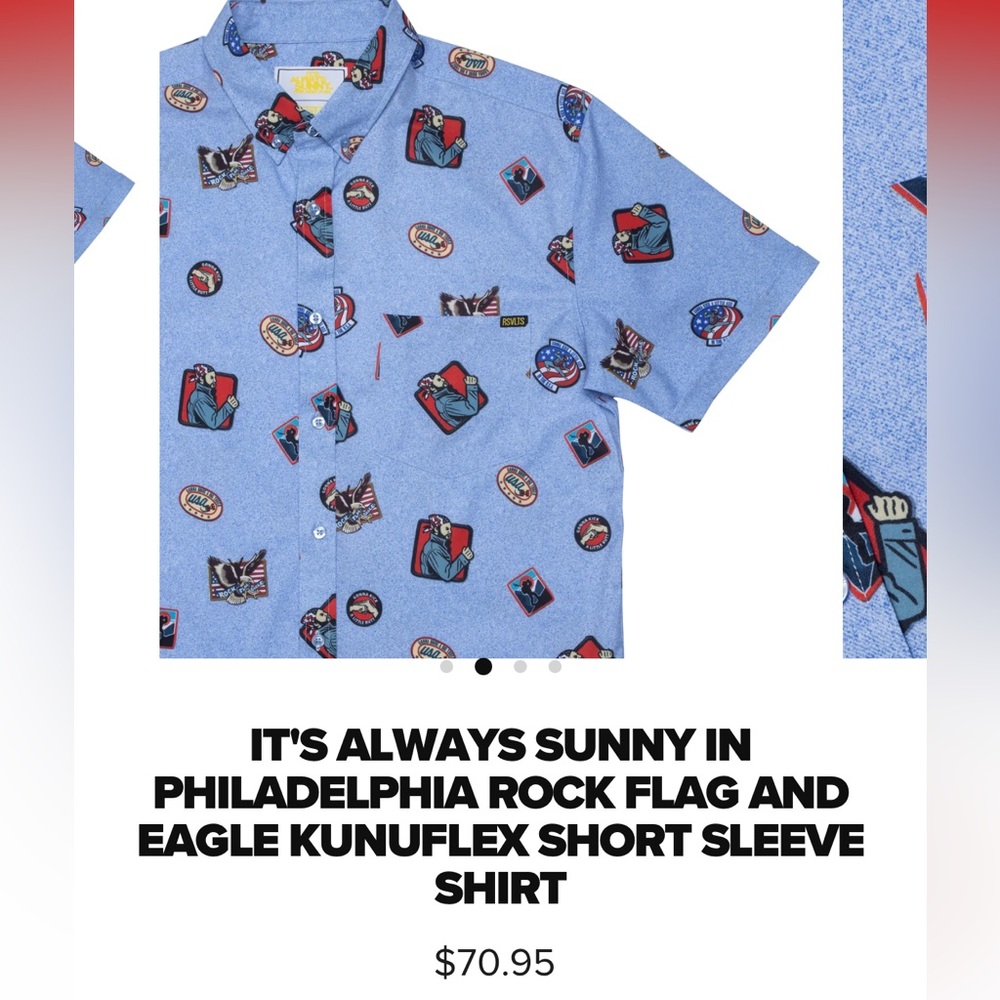 NWT always Sunny in Philadelphia RSVLT 2xl button shirt